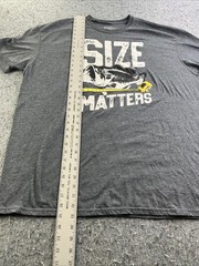 Academy Sports Outdoors Size Matters Fishing T-Shirt XXL Gray Graphic Tee
