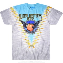 ALLMAN BROTHERS-FLYING PEACH-2 SDD TIE DYE T-SHIRT M-L-XL-2X Warren, Trucks