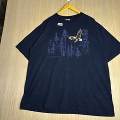 Vintage 90s Nature Eagle River Absolute Quality XL Navy Blue Graphic Shirt Men’s