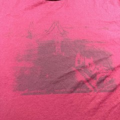 Murano Liquid Luxury Slim Fit TShirt Men’s XL Burgundy Golden Gate Bridge Cotton