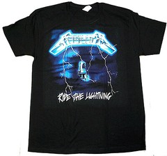 METALLICA T-shirt Ride The Lightning Heavy Metal Tee Men’s Black New