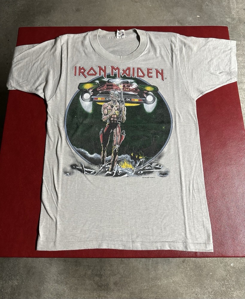 Vintage Iron Maiden Shirt 1987 Somewhere On Tour Shirt Motorhead Metallica Eddie