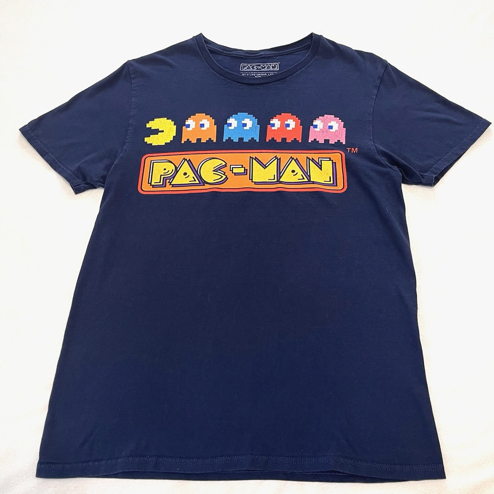 Pac-Man Ghosts Logo By C-Life Group Short Sleeve Medium Shirt Games Video Arcade