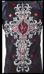 XTREME COUTURE by AFFLICTION Black LOST SQUARDRON Short Sleeve Slim Fit T-shirt