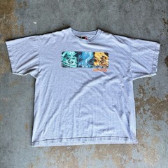 Vintage 90s JNCO DJ Solid State Rave Dance Music Portrait Photo Tee Gray XXL