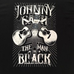 Johnny Cash The Man In Black Men’s Black Graphic T-shirt Size 3XL Chest 56″ NWT