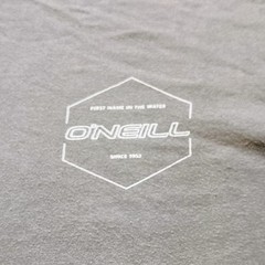 ONeill Mens Modern Fit Graphic T-Shirt Charcoal Gray Floral Back Print Small 21