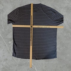 NEW Marine Layer Henley Shirt Men 2XL Double Knit Long Sleeve Indigo Blue Stripe