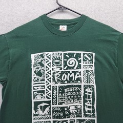 Vintage Roma Shirt Mens XL Green Italy Tourist Souvenir Colosseum Graphic 90s