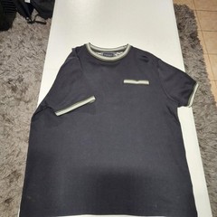 Denim & Flower Ricky Singh T-Shirt XL Black Cotton Contrasting Trim Crew Neck