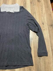 DOCKERS Premium Shirt, Men’s Size Large, Gray, Long Sleeve, Collared