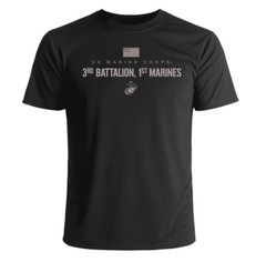 US Marine Corps 3rd Battalion, 1st Marines Subdued T-Shirt Officially Licensed