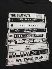 90s Hip Hop Graphic Tee S Wu-Tang Clan Dr Dre Nas Public Enemy Cassette Shirt