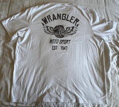Wrangler 2XL white Moto Sport 1947 T Shirt Brand New