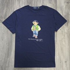 Polo Ralph Lauren Classic Fit Polo Bear Varsity Jersey T-Shirt Navy Short Sleeve