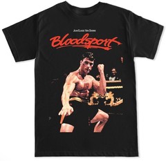 BLOODSPORT COVER JCVD 1980S CLASSIC MOVIE FILM KUMITE DUX RETRO MMA MENS T SHIRT