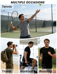 Men’s Workout Shirts Athletic Quick Dry Mesh Short Sleeve Shirt Running Gym Tops