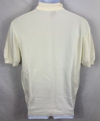 Vintage 70s BVD Ban-Lon Shirt Men’s Small Beige Mock Neck Rooster De Colores