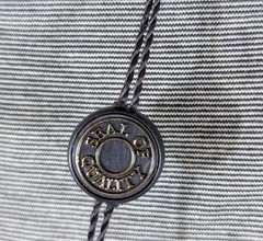 Murano by Raffi Shirt Mercerized Cotton Short Sleeve Striped Gray Mens XL V-Neck