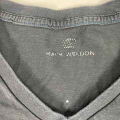 Mack Weldon Shirt Mens Large Navy Blue V Neck Short Sleeve Casual Basic