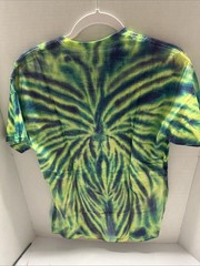 (F) Green /Blue Tie Dyed Gildan Heavy Cotton Size M Shirt