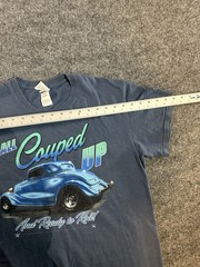 Gildan Heavy Cotton Men’s Gray Tagless Crew Neck Car Graphic T-Shirt Size M