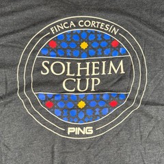 PING Shirt Mens Large Gray Solheim Cup Finca Cortesin Golf Graphic Tee Crewneck