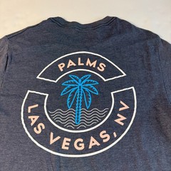 Palms Las Vegas Casino Graphic T-Shirt Heather Navy Men’s Sz Small Pre-Owned EUC