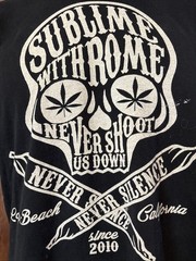 Distressed Sublime With Rome Never Shoot Us Down Tour Black Shirt Size Medium