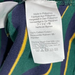 J.Crew Oarsmen Mens Re-Imagined Striped Long Sleeve T-Shirt Green Navy Yellow L