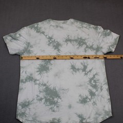 BYLT Shirt Mens XL Green White Cloud Dye Tee Short Sleeve Stretch Casual Soft
