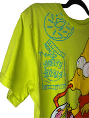 The Simpsons Men’s Medium Bart Simpson Graphic T-Shirt Lime Green