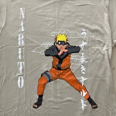 Naruto T-Shirt Adult M (38/40) Tan New Shippuden Collection Masashi Kishimoto
