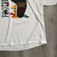 Vintage 2001 Footprints Faith Walk Shirt Mens XL White HIV AIDS Hanes Tee