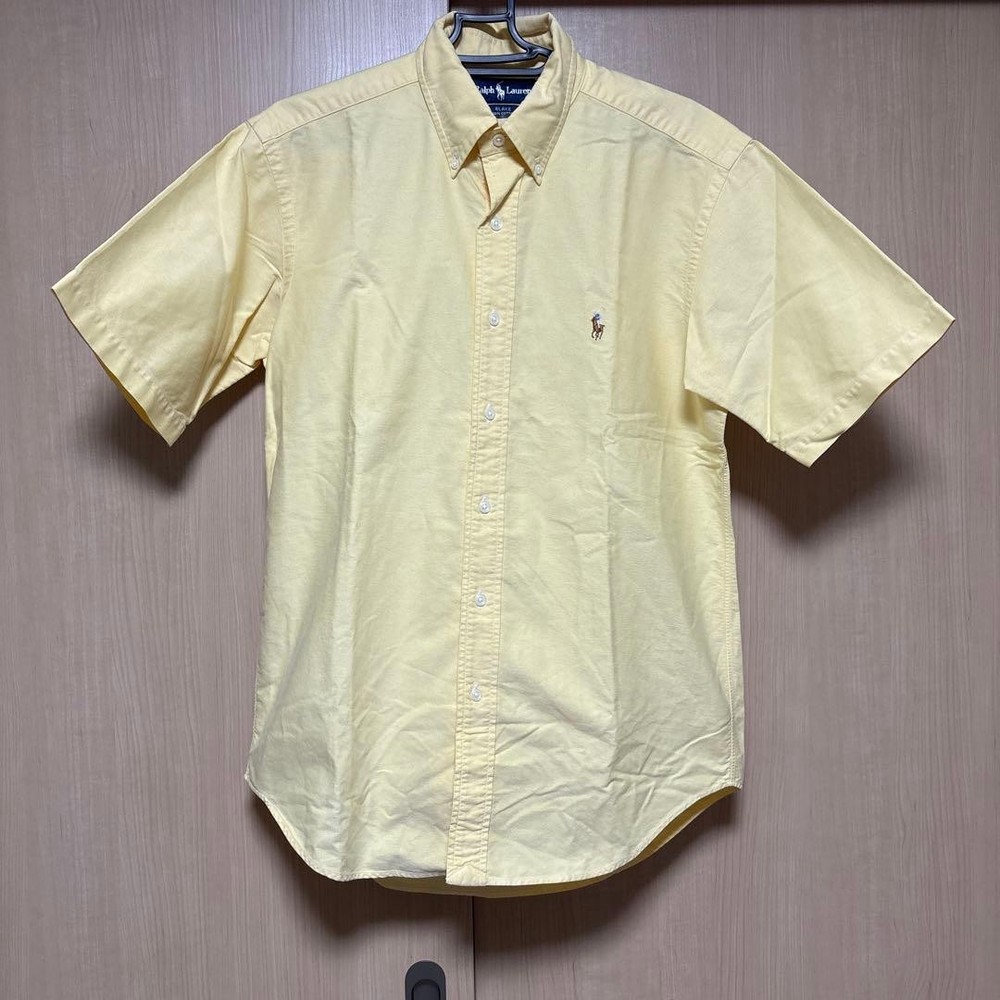 Ralph Lauren BLAKE Yellow Button Down Shirt M Used For 14Y+ Japan
