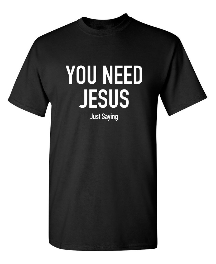 Jesus is Necessary Sarcastic Humor Graphic Super Soft Ring Spun Funny T Shirt
