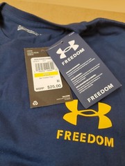 TWO UNDER ARMOUR Freedom Flag T-Shirt Men’s