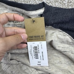 NEW Foundry Pocket T Shirt Mens Size 2XLT Beige Gray Long Sleeve Raglan
