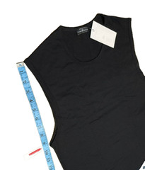 Cesare Paciotti Sleeveless Undershirt 95% Cotton Basic Italian Nero Black Size 4