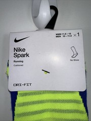 NWT Nike SPARK Cushion No Show Volt Large Men’s 10-11.5 Running Socks $20