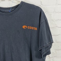 Costa Del Mar Men’s XL Navy Blue”Born On The Water” Short Sleeve T-Shirt