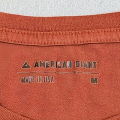 American Giant Supima Cotton T-Shirt Size M Rust Orange Made in USA
