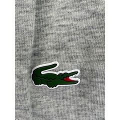 Lacoste Mens XXL Grey V-Neck Supima Cotton Underwear T-Shirt Logo Patch (O7)