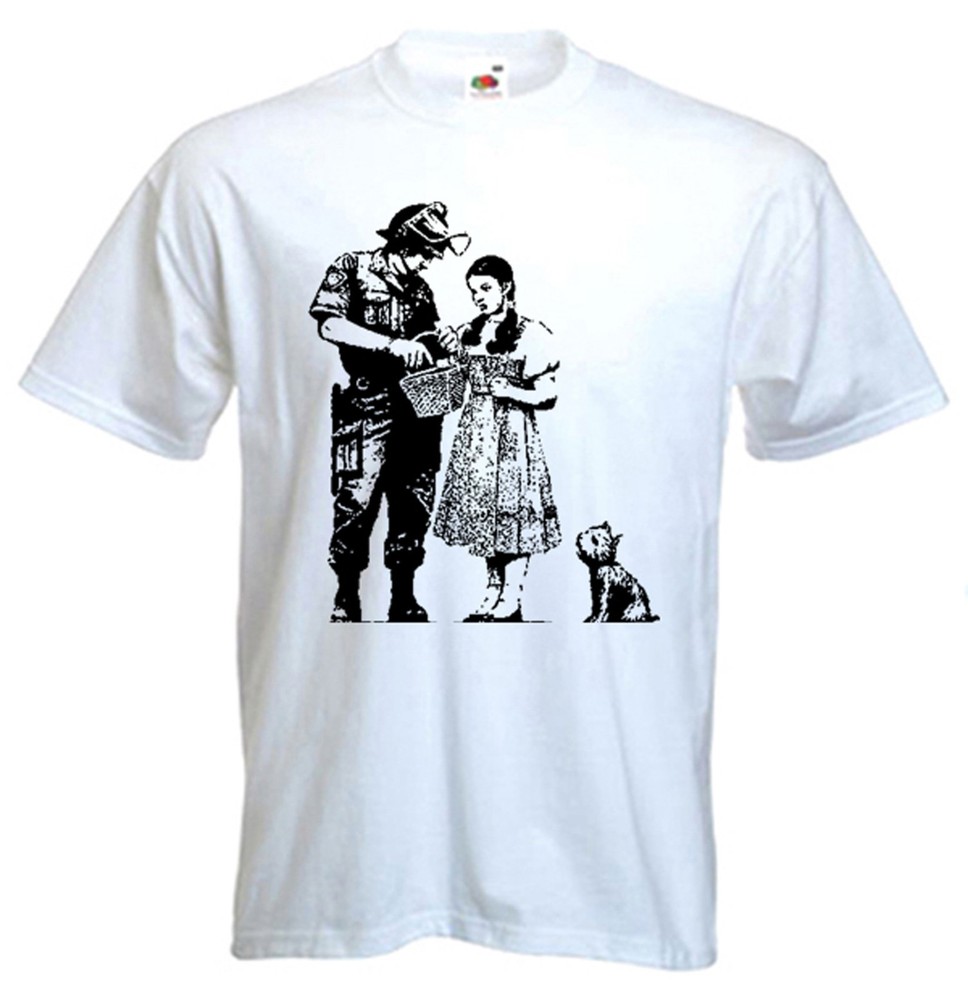 BANKSY STOP & SEARCH T-SHIRT – Wizard Of Oz Dorothy – Choice Of Colours