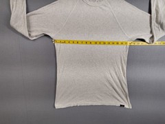 Faherty Men Shirt S Gray Long Sleeve Thermal Waffle Knit Crew Neck Henley Tee