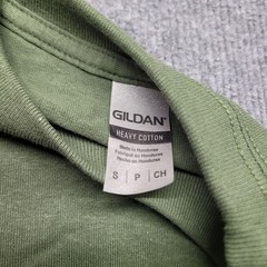 Gildan G540 Men’s Heavy Cotton Preshrunk Long Sleeve Shirt Green Size Small