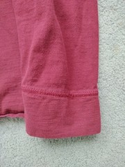 Hanes X-temp Mens L Maroon Henley Tee Shirt Flaws Pit 21.5″ Length 28″
