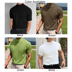 Tshirt Tshirt Underclothes Undershirt Male Men Mock Turtleneck Popular