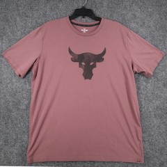 Under Armour Project Rock T-Shirt Mens 2XL Brahma Bull Graphic Gym Training