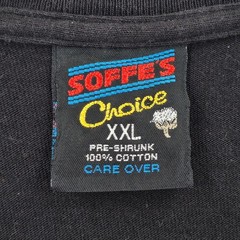 Soffes Choice Vintage Mens XXL Black T-Shirt Glitter Stained Glass Cotton USA